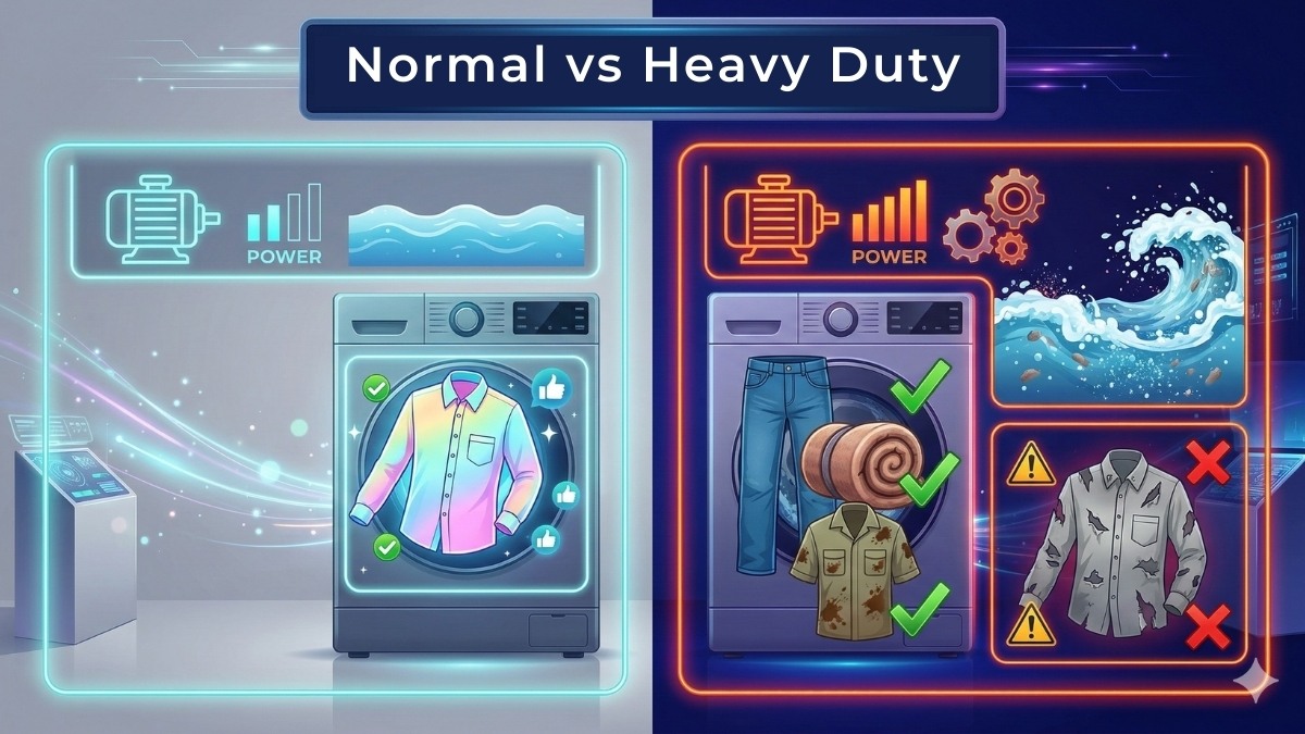 So sánh chế độ Normal với các chế độ Heavy Duty