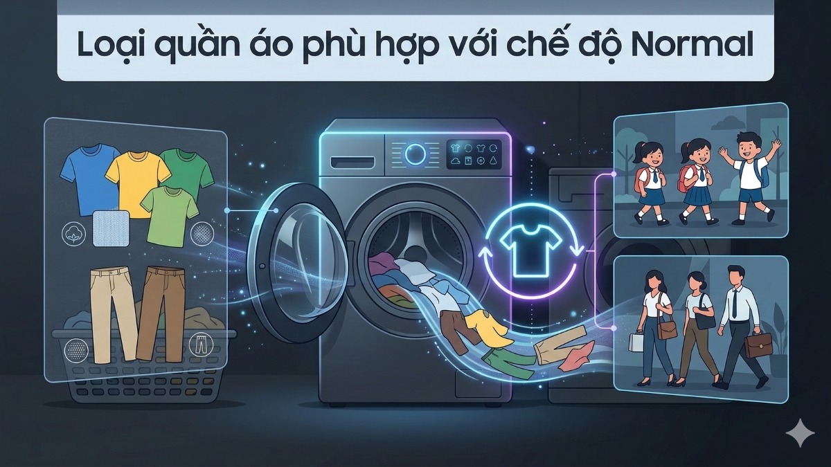 Loại quần áo phù hợp với chế độ Normal trong máy giặt