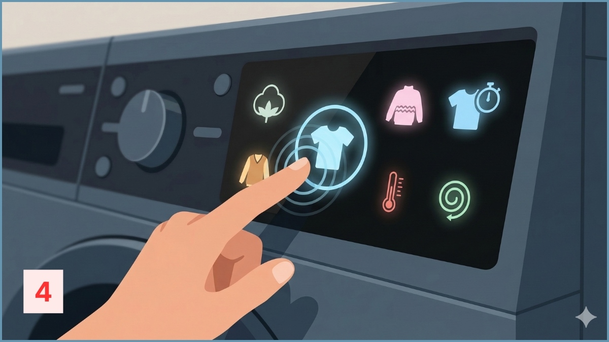 Cách sử dụng chế độ Normal trên máy giặt đúng cách bước 4