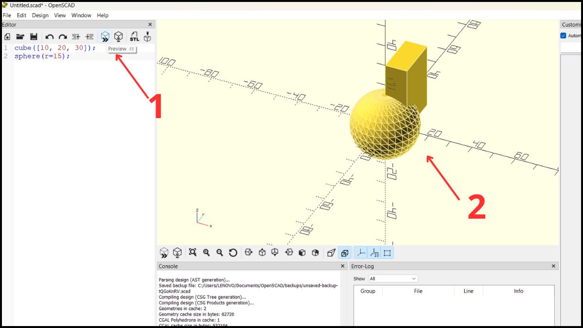 Cách xem trước (Preview) và render mô hình