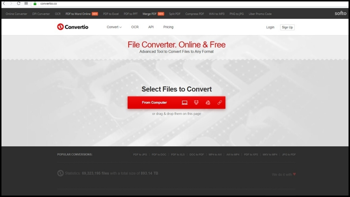 Web chuyển ảnh sang Word online miễn phí: Convertio