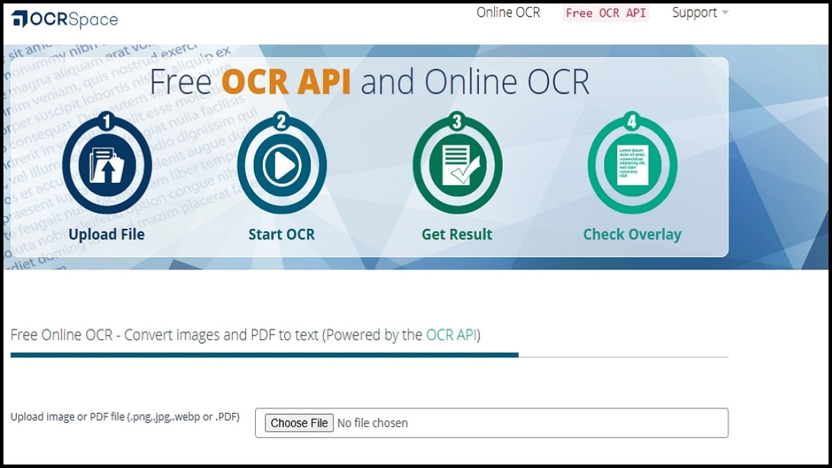 Web chuyển ảnh sang Word online miễn phí: OCR.space