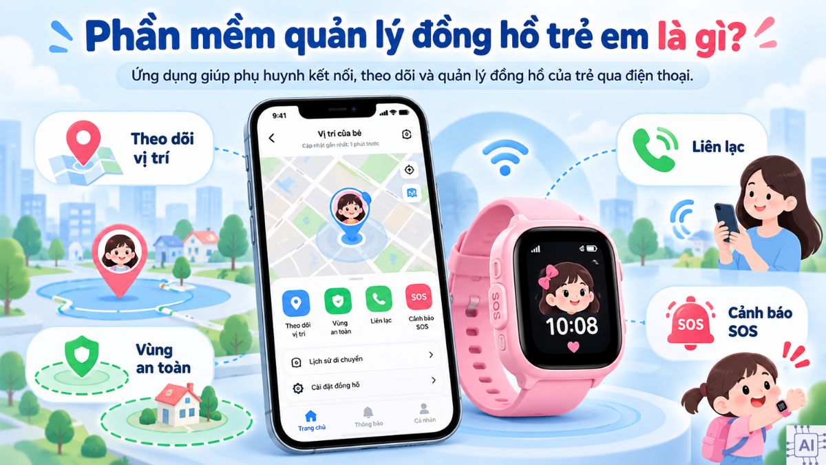 Phần mềm quản lý đồng hồ trẻ em là gì?