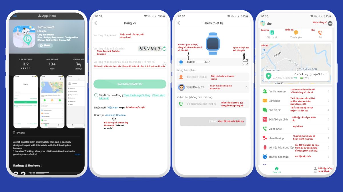 Cách tải ứng dụng và kết nối đồng hồ bằng mã QR