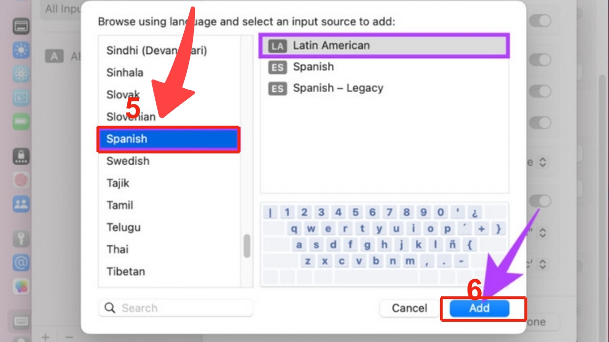 Cách thêm ngôn ngữ để sử dụng phím tắt trên MacBook