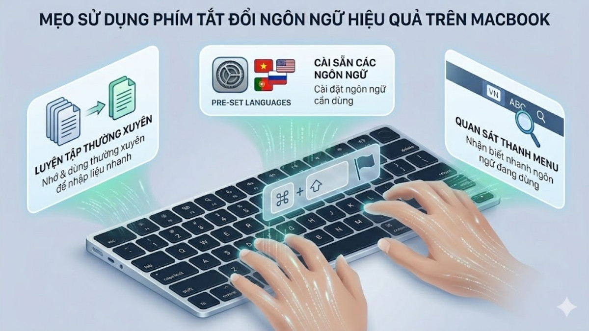 Mẹo sử dụng phím tắt đổi ngôn ngữ trên MacBook hiệu quả 