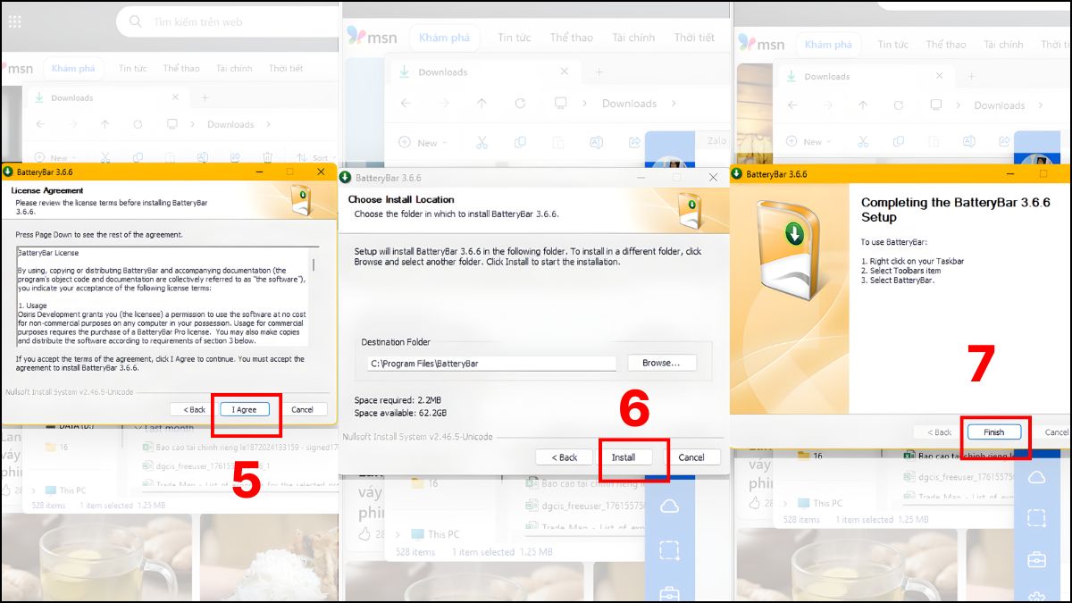 Kiểm tra pin laptop bị chai bằng BatteryBar bước 2