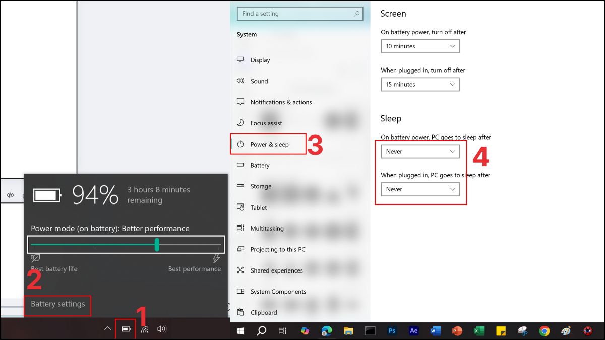 Sửa pin laptop bị chai: Cân chỉnh Calibrate bước 1