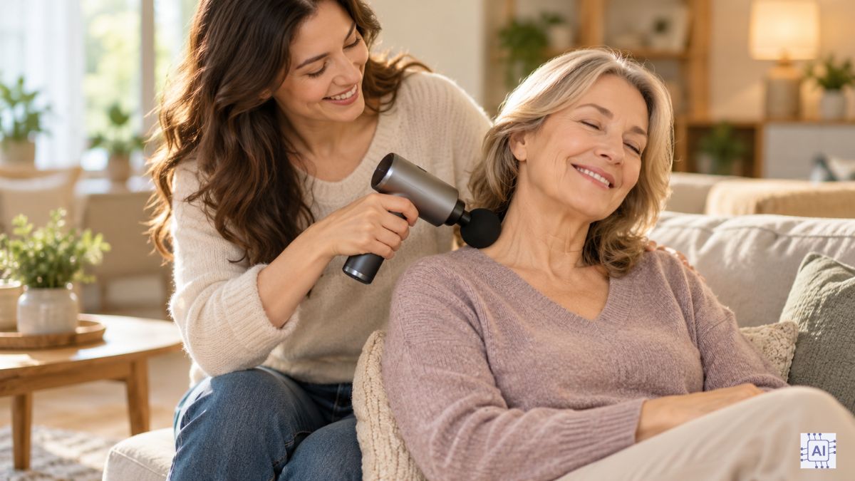 Máy massage cầm tay làm quà tặng mẹ ngày 20/10