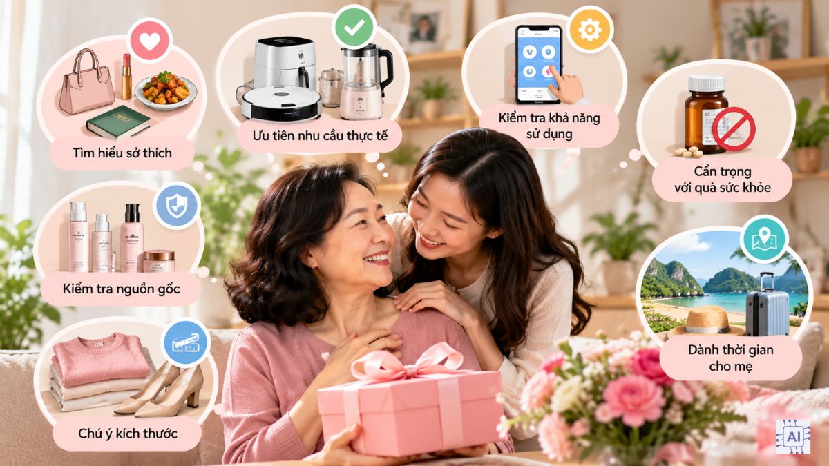 Lưu ý khi chọn quà 20/10 cho mẹ