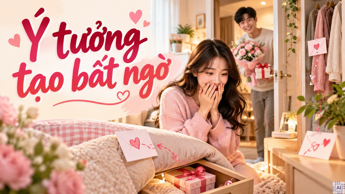 Cách tạo bất ngờ khi tặng quà 20/10 cho người yêu