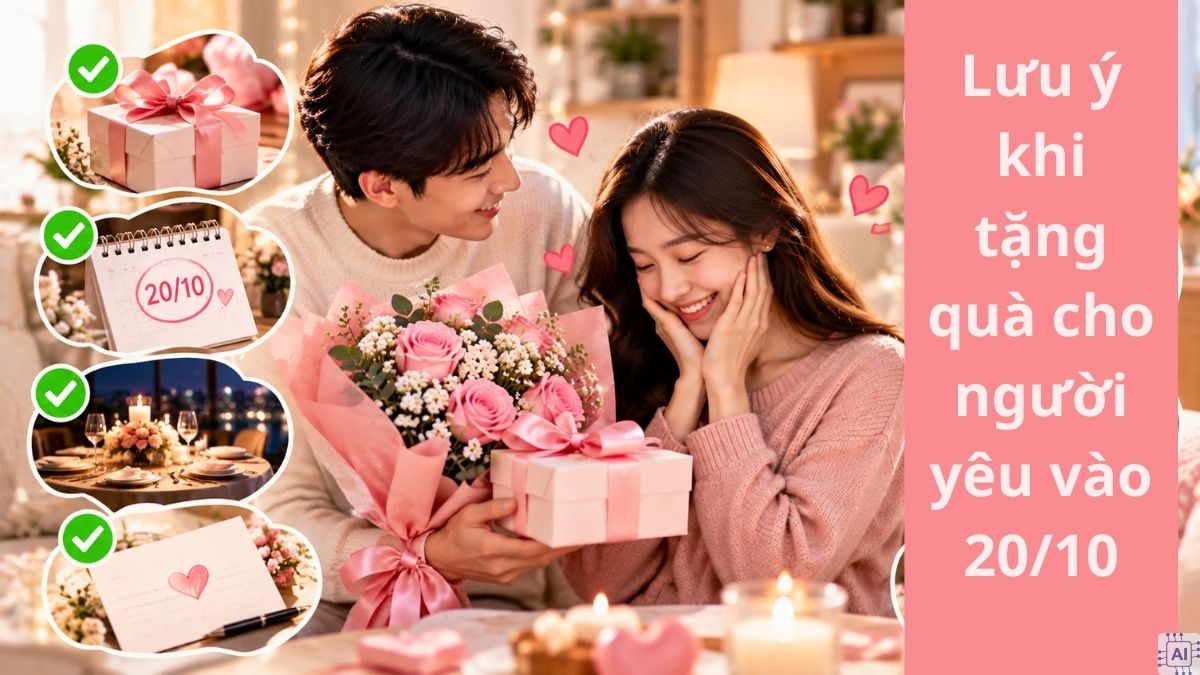 Lưu ý khi tặng quà cho người yêu vào 20/10