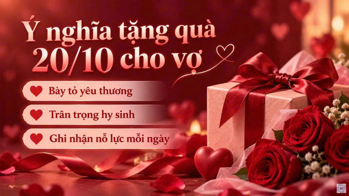 Bí quyết chọn quà 20/10 theo tâm lý của vợ