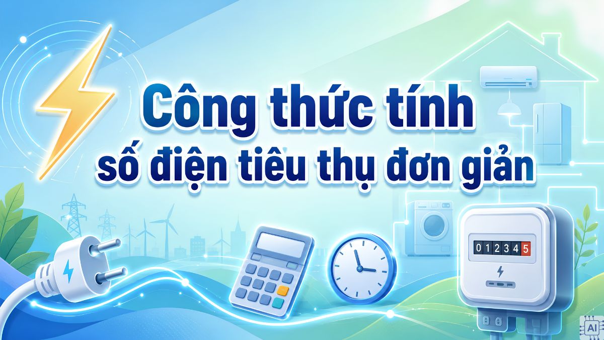 Cách tính điện năng tiêu thụ của quạt điều hòa tại nhà
