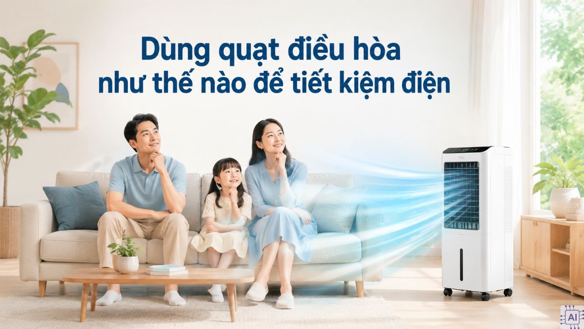 Dùng quạt điều hòa như thế nào để tiết kiệm điện?