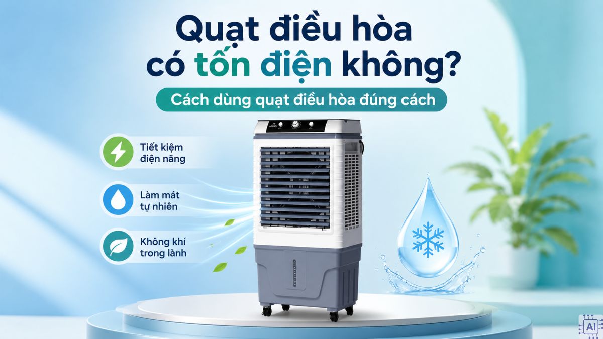 Quạt điều hòa có tốn điện không? Cách dùng quạt điều hòa đúng cách