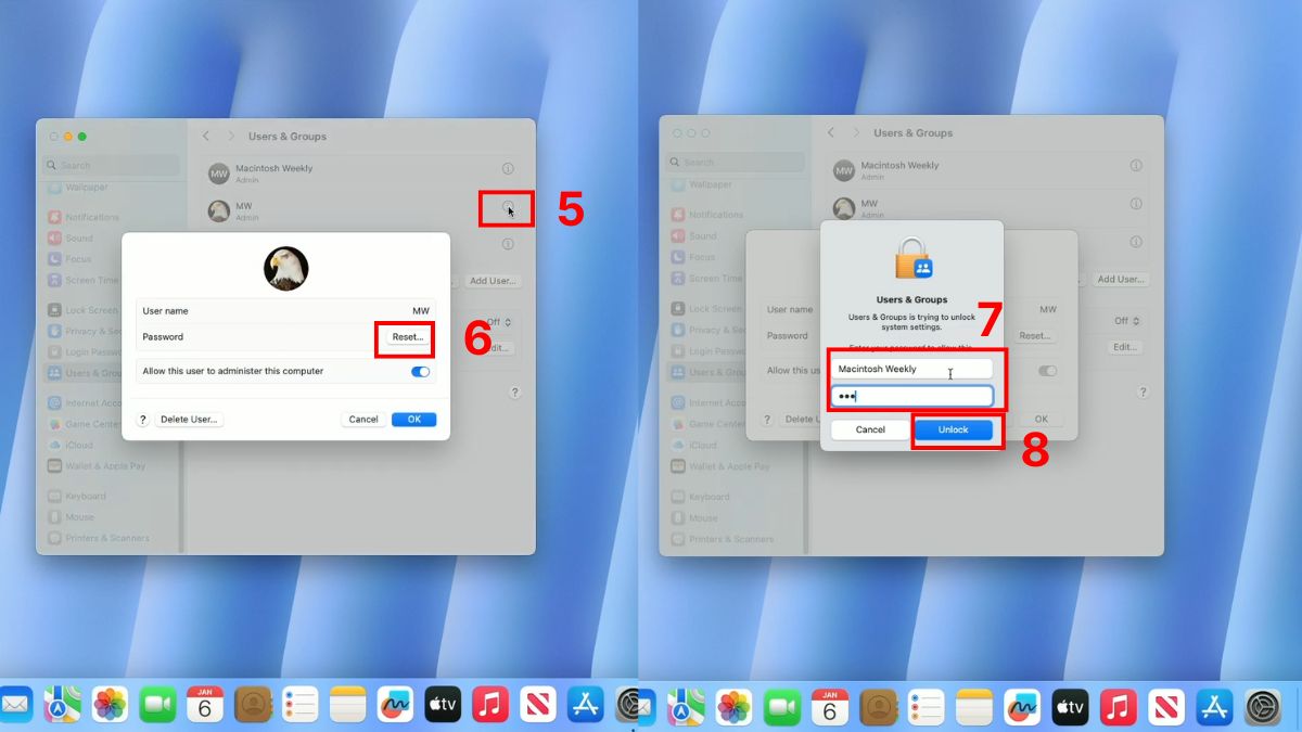 Cách lấy lại mật khẩu MacBook bằng tài khoản Admin khác