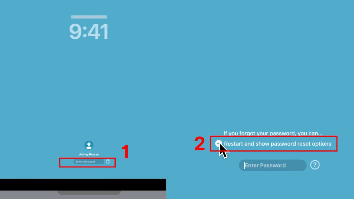 Cách lấy lại mật khẩu MacBook bằng Apple ID bước 1