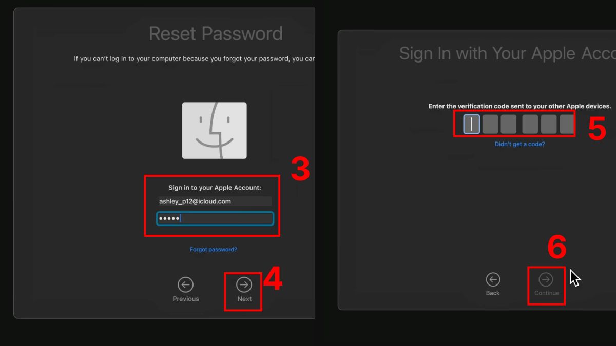Cách lấy lại mật khẩu MacBook bằng Apple ID bước 2