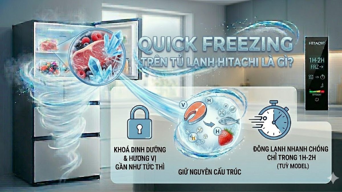 Quick Freezing trên tủ lạnh Hitachi là gì?