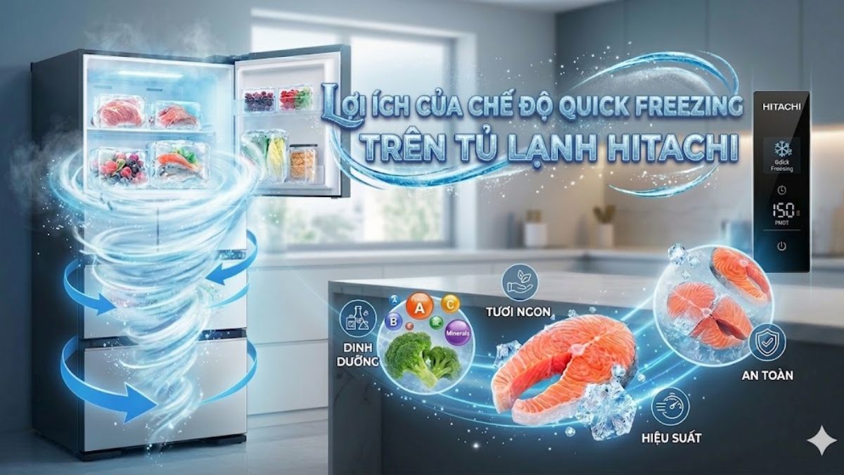 Lợi ích của chế độ Quick Freezing trên tủ lạnh Hitachi