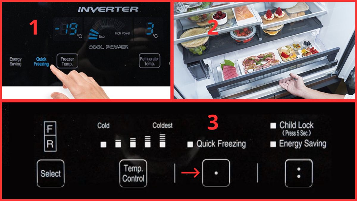 Hướng dẫn cách sử dụng Quick Freezing trên tủ lạnh Hitachi