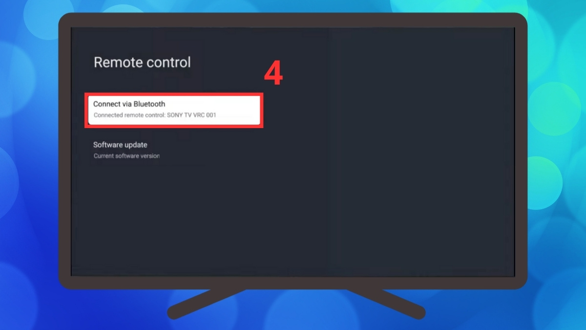 Sửa remote tivi Sony không nhận giọng nói: Ghép nối lại remote với tivi bước 2