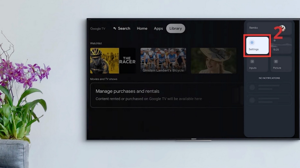 Sửa remote tivi Sony không nhận giọng nói: Cập nhật phần mềm bước 2