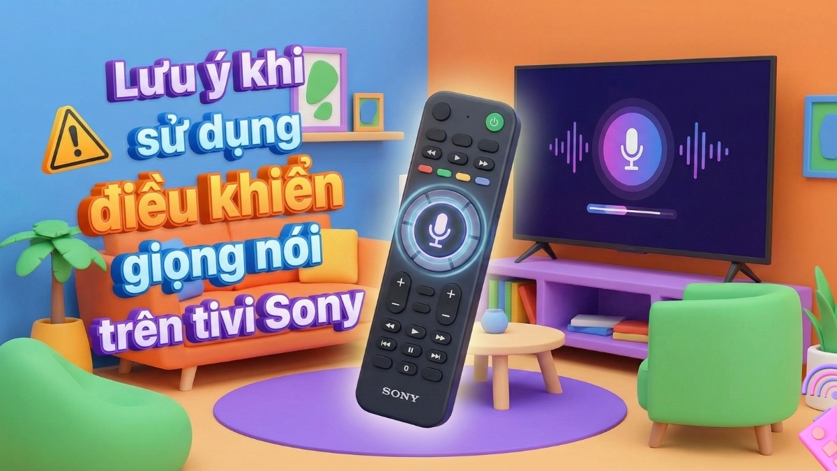 Lưu ý tránh remote tivi Sony không nhận giọng nói