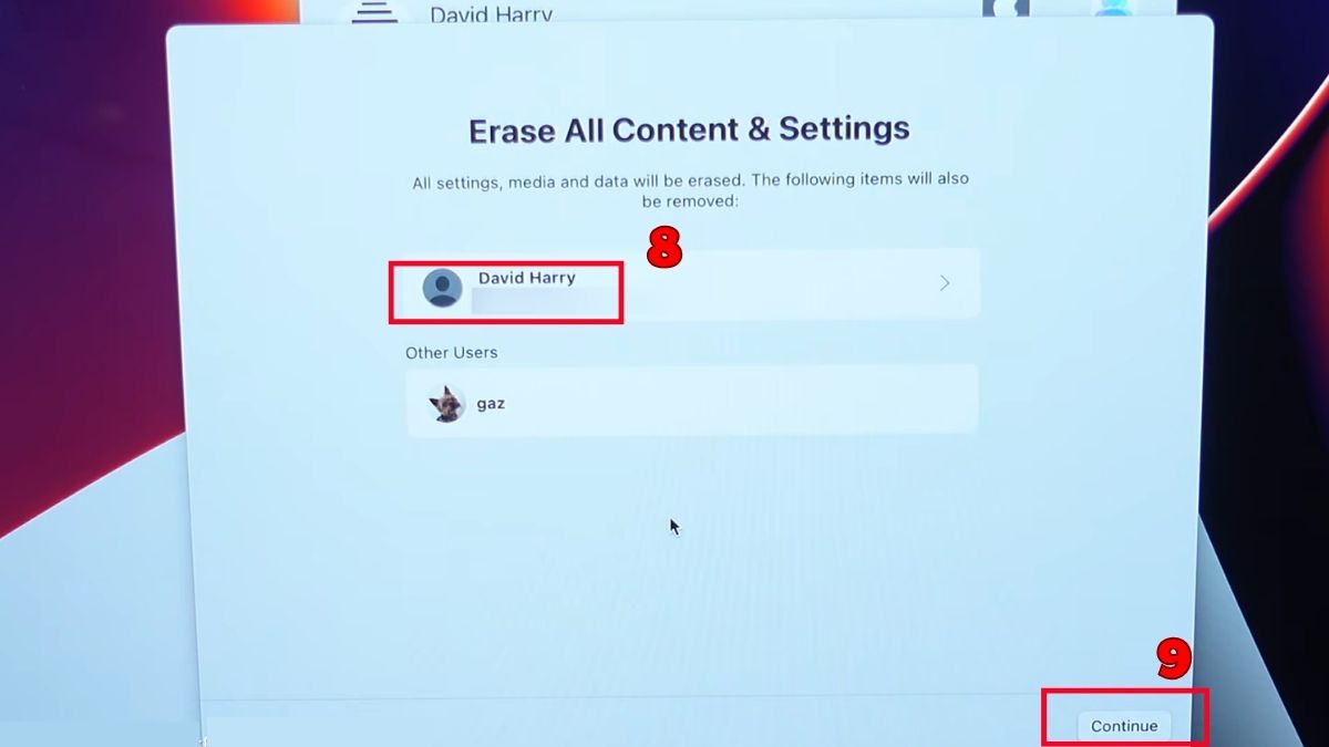 Reset MacBook trên macOS Monterey