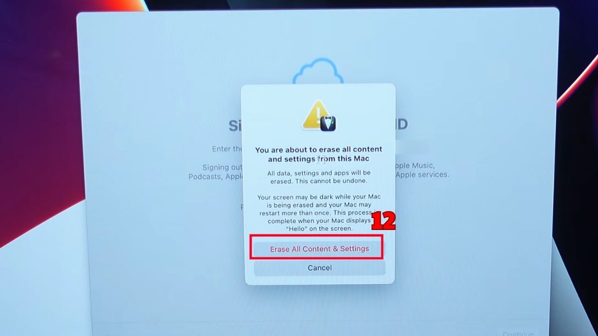 Reset MacBook trên macOS Monterey