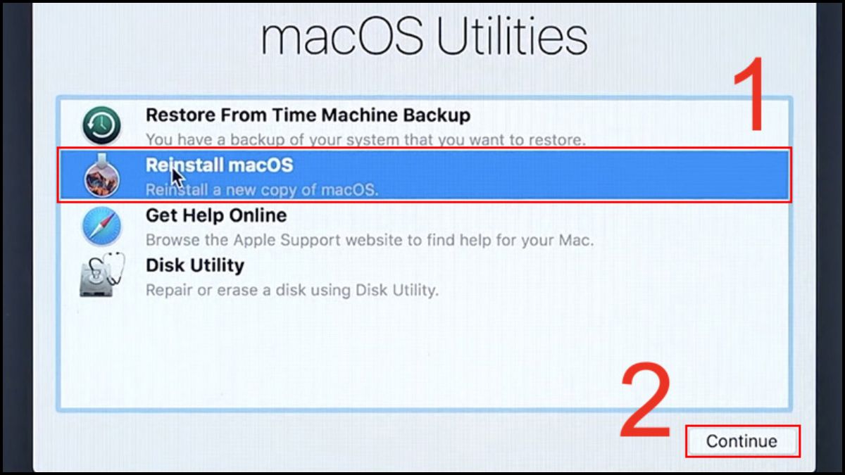 Cách xử lý lỗi khi reset MacBook