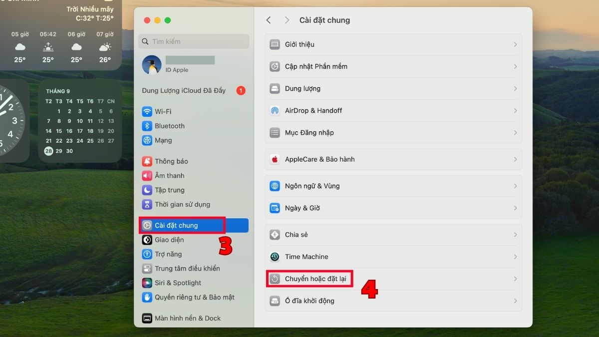 Reset MacBook trên macOS Ventura, Sonoma và Sequoia