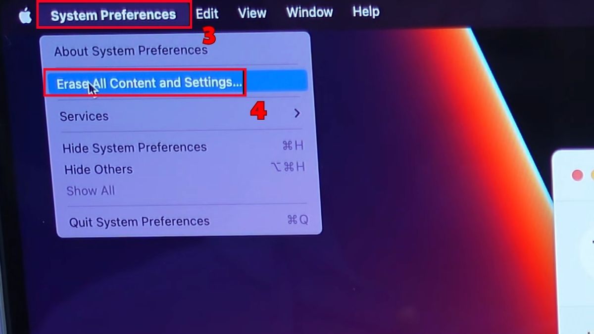 Reset MacBook trên macOS Monterey