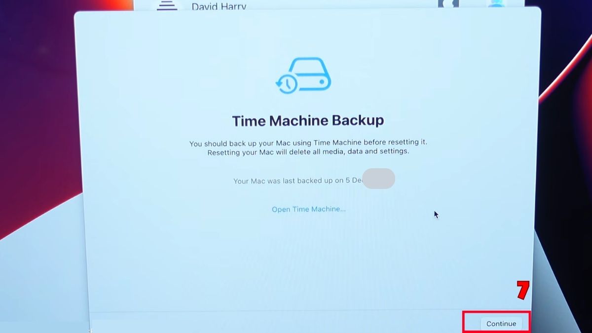 Reset MacBook trên macOS Monterey
