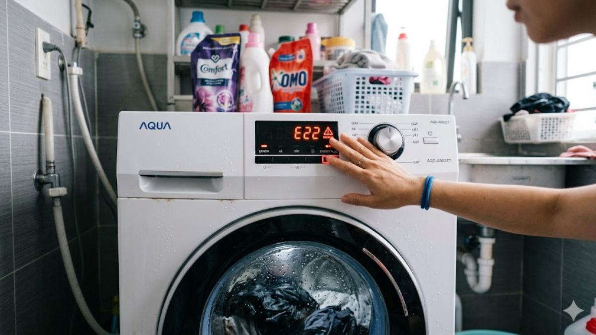 Dấu hiệu nhận biết cần reset máy giặt Aqua