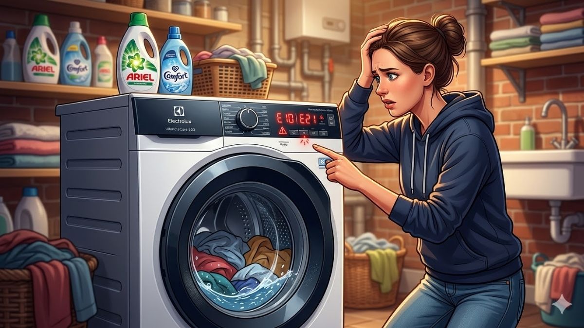 Dấu hiệu cho thấy cần reset máy giặt Electrolux