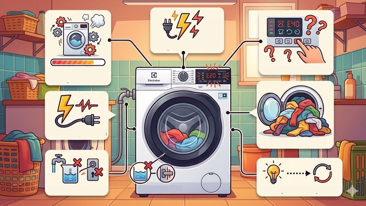 Nguyên nhân cần reset máy giặt Electrolux?