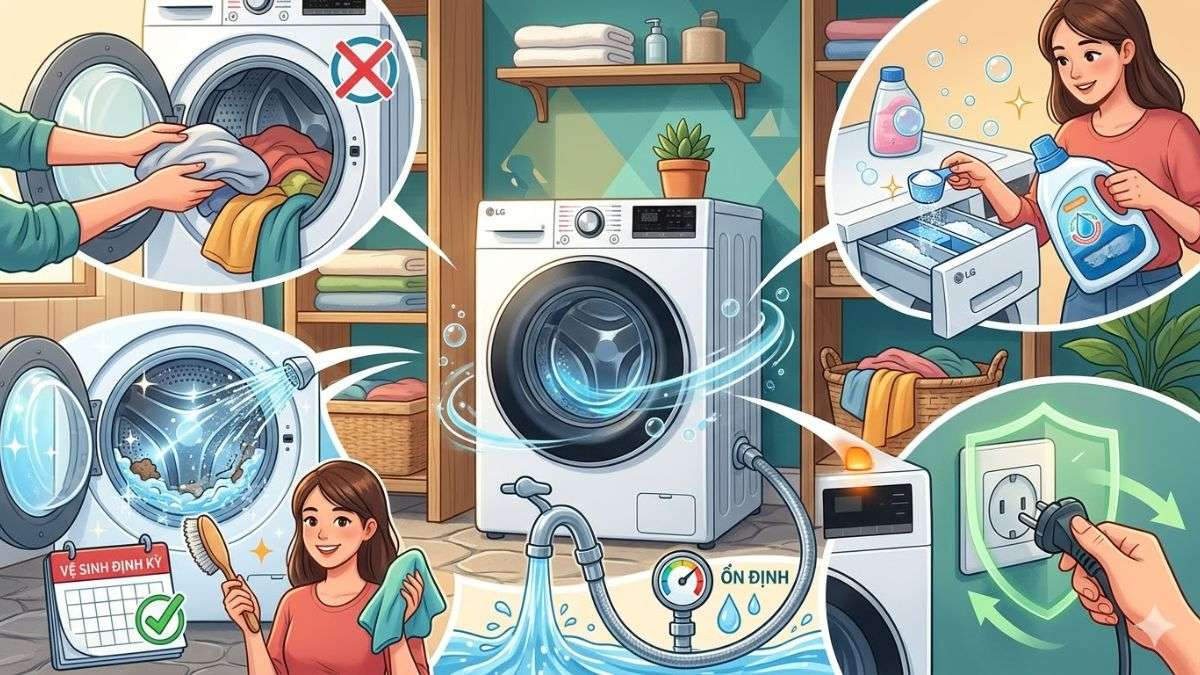 Mẹo sử dụng giúp hạn chế phải reset máy giặt Electrolux