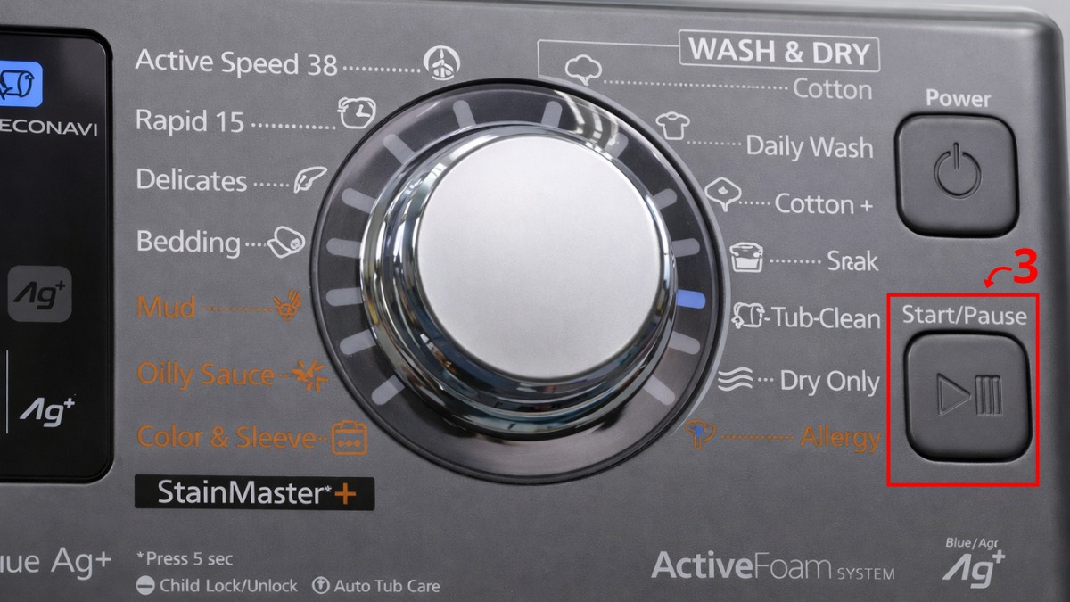 Cách reset máy giặt Panasonic không có nút Reset
