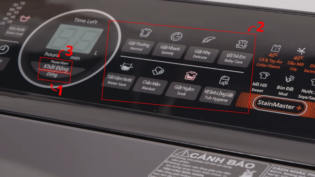 Cách reset máy giặt Panasonic có nút Reset cách 1