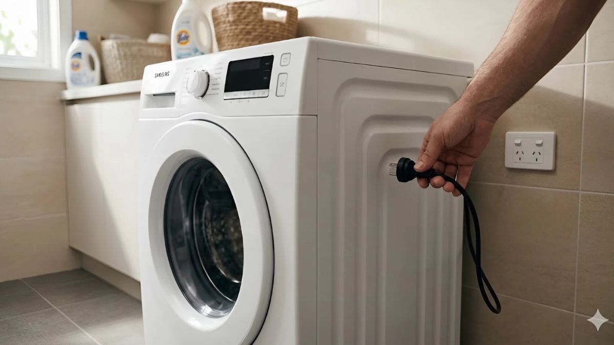 Cách reset máy giặt Samsung cửa trước bước 1