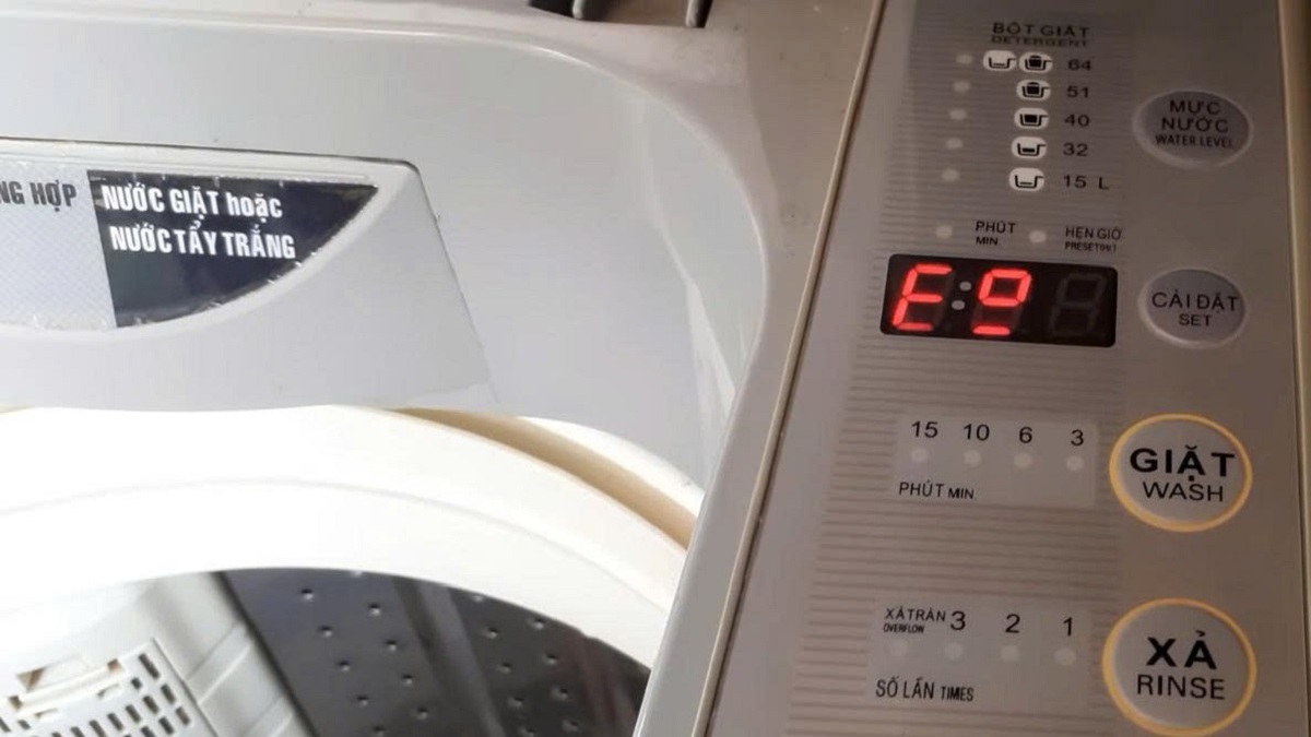 Dấu hiệu cần reset máy giặt Sanyo