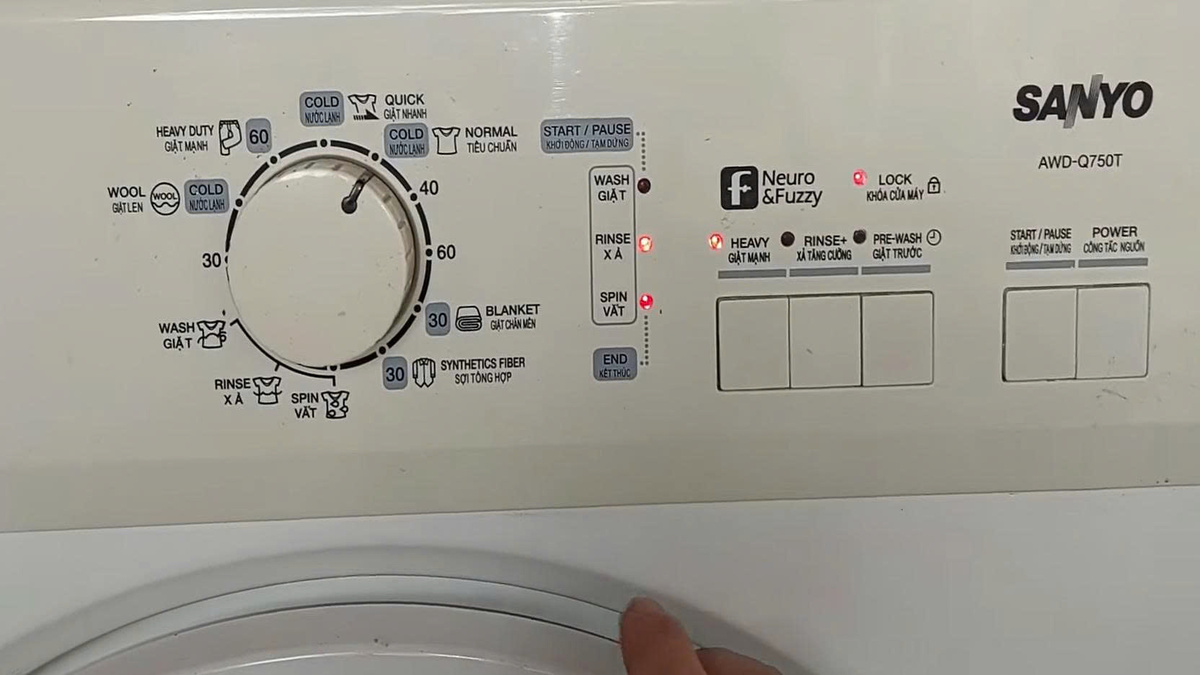 Nguyên nhân cần reset máy giặt Sanyo