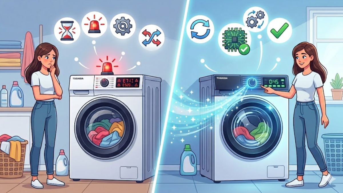 Nhận biết thời điểm cần reset máy giặt Toshiba