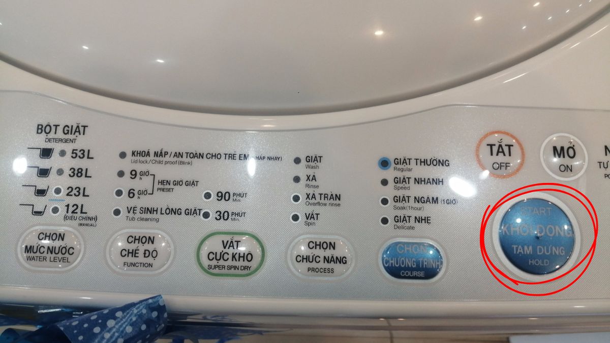 Reset máy giặt Toshiba A800