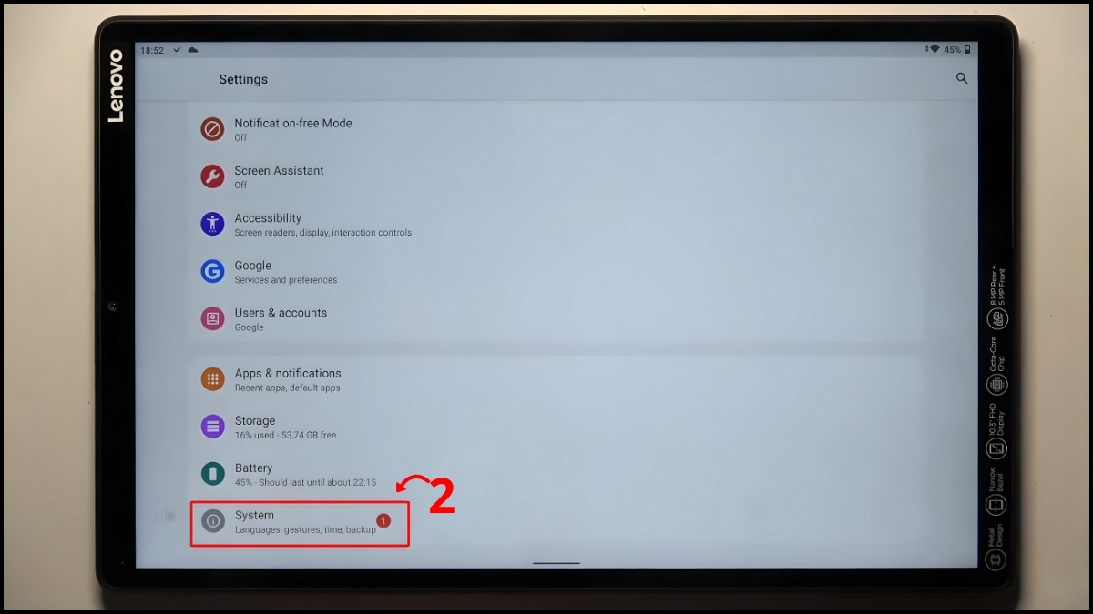 Sao lưu dữ liệu trước khi reset máy tính bảng Lenovo bước 2