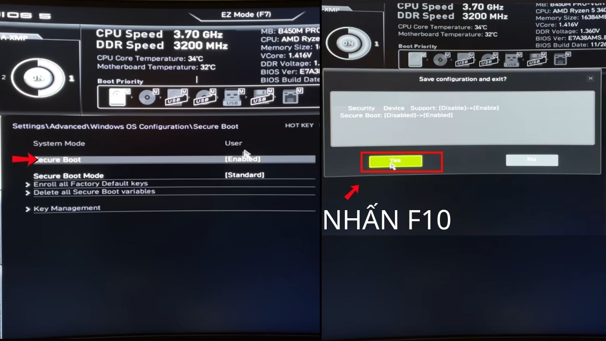 Cách bật Secure Boot trên mainboard MSI
