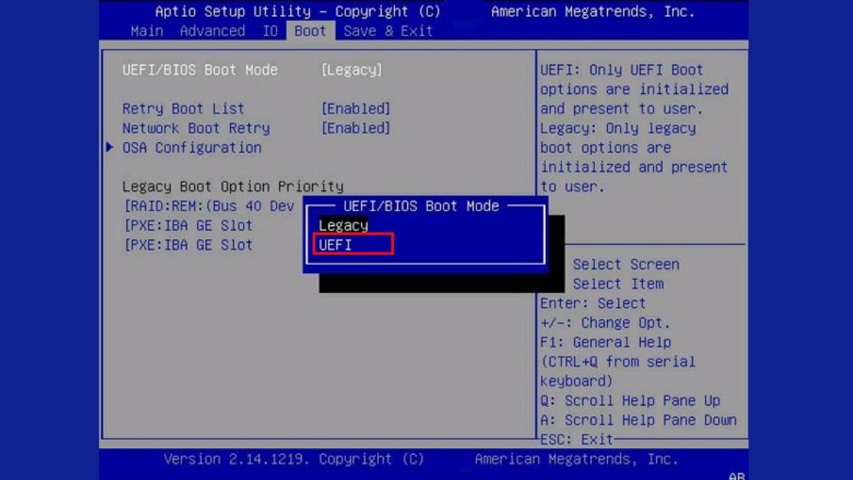 Điều kiện để bật Secure Boot
