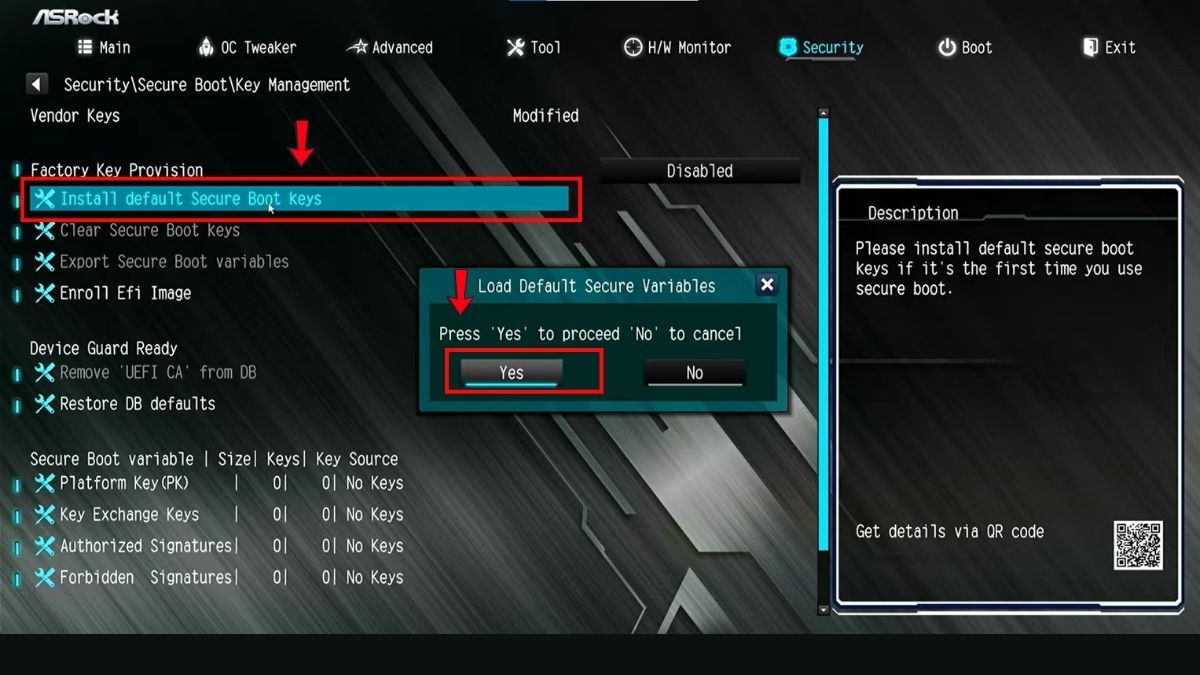 Sửa lỗi Secure Boot Violation khi khởi động